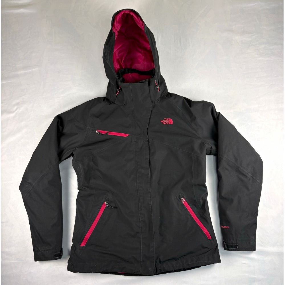 The North Face HyVent 3-in-1 Jacket — Black with Pink Insulated Liner Winter Ski